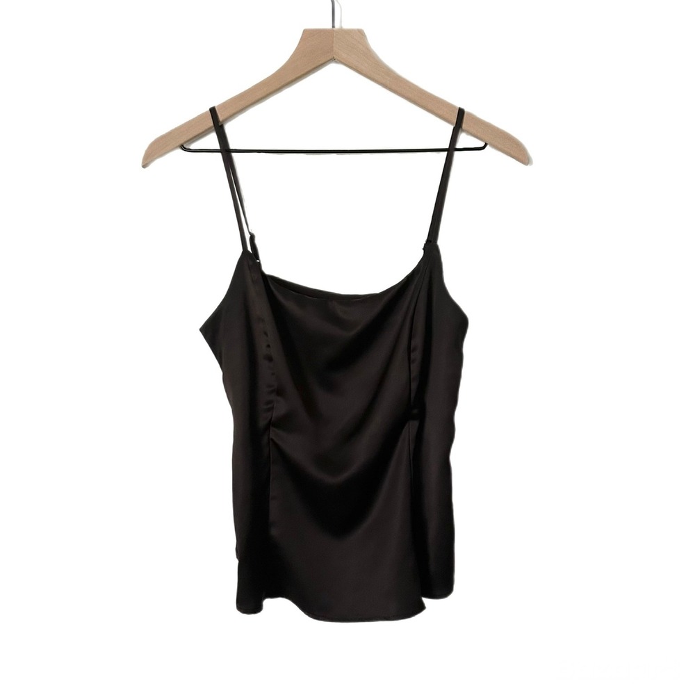 Reformation Brown Satin Cowl Neck Camisole - Picture 2 of 7